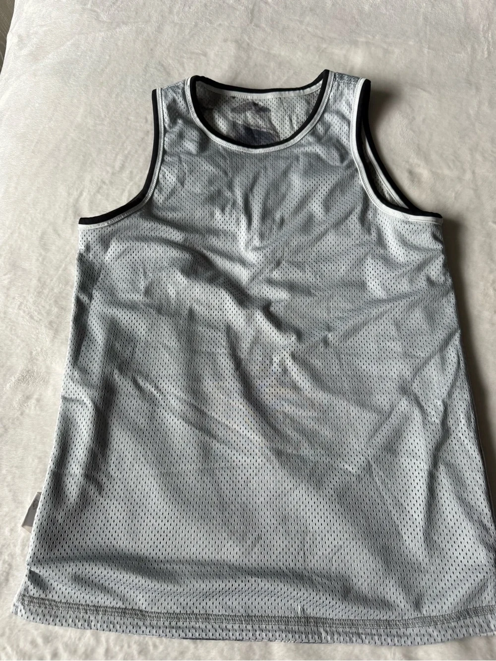 Old Navy Gray & Black Camouflage Mesh Tank Top